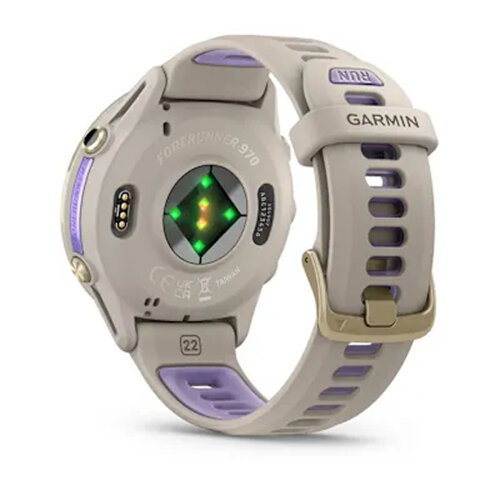 Умные часы Garmin Forerunner 970 Soft Gold Titanium, French Gray Case, French GrayTranslucent Indigo Band