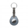 Брелок AirTag Hermes Bleu Lin для ключей с кольцом