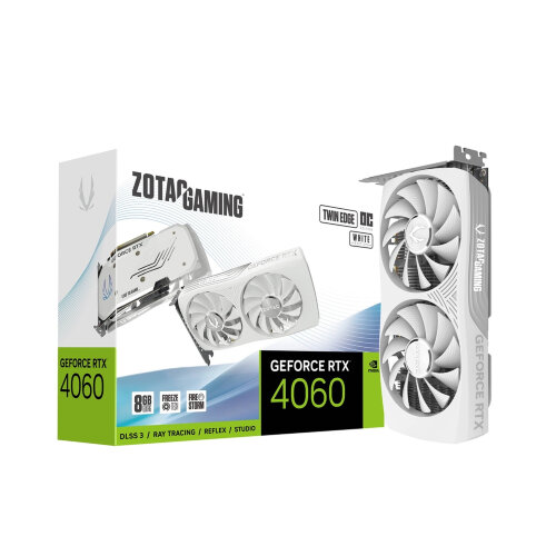 Игровая видеокарта NVIDIA ZOTAC GAMING GeForce RTX 4060 8GB Twin Edge OC White Edition