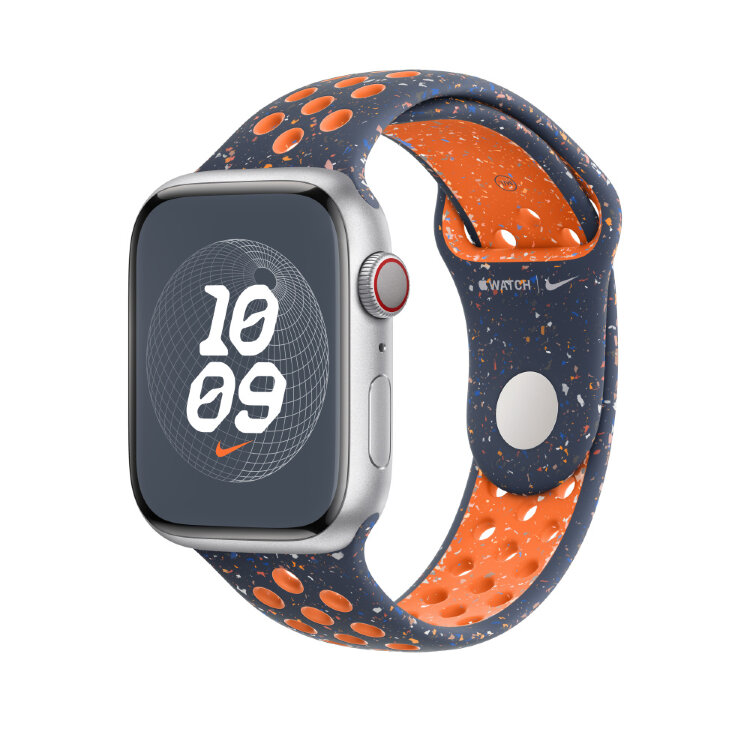 Спортивный ремешок для Apple Watch 45mm Nike Sport Band (M/L) - Синее пламя (Blue Flame)