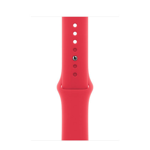 Apple Watch Series 9 45mm, Midnight Aluminum Case with Sport Band - Red