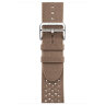 Apple Watch Hermes Series 12 46mm, ремешок из текстильного трикотажа коричневый
