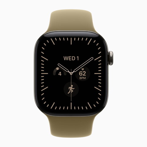 Apple Watch Series 12 42mm, Natural Titanium Case with Sport Band - Olive