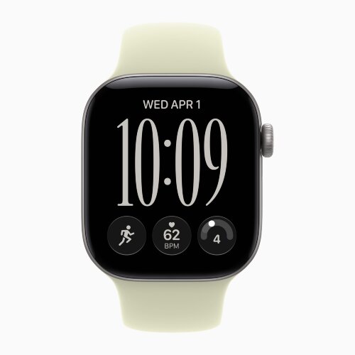 Apple Watch Series 12 46mm, Space Gray Aluminum Case with Sport Band - Pale Succulent