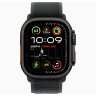 Apple Watch Ultra 2 49mm Black Titanium Case with Black Trail Loop (M/L)