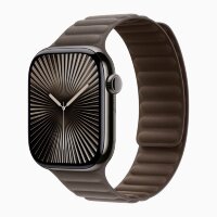 Apple Watch Series 10 46mm, Slate Titanium Case with Magnetic Link - Dark Taupe