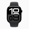 Apple Watch Series 10 42mm, Jet Black Aluminum Case with Sport Band - Black