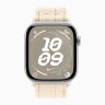 Apple Watch Series 10 42mm, Silver Aluminum Case with Nike Sport Loop - Starlight/Pink