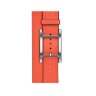 Кожаный двойной ремешок с пряжкой Hermes для Apple Watch 42mm Hapi Double Tour - Оранжевый (Orange Field)