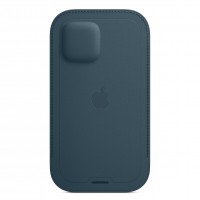 Кожаный чехол-конверт MagSafe для iPhone 12 Max, «балтийский синий»