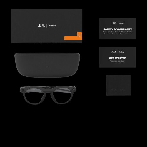 Oakley Meta HSTN (прозрачные линзы, чёрная оправа) 