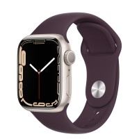 Apple Watch Series 7 41 мм, из алюминия «Сияющая звезда», спортивный ремешок «Тёмная вишня»