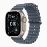Apple Watch Ultra 3 49mm Titanium Case with Anchor Blue Ocean Band