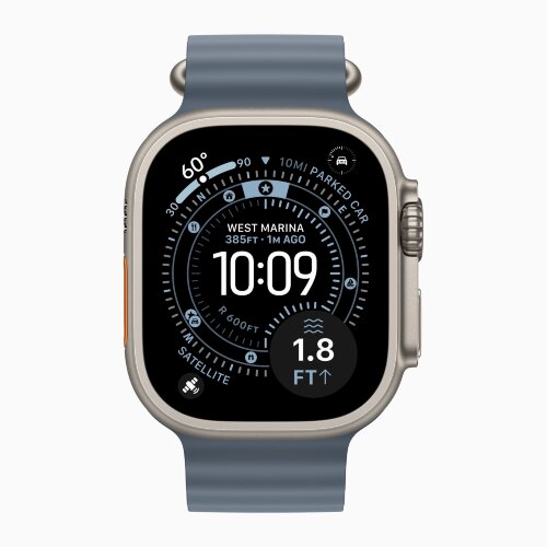 Apple Watch Ultra 3 49mm Titanium Case with Anchor Blue Ocean Band