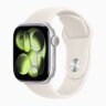 Apple Watch Series 11 46mm, Silver Aluminum Case with Sport Band - Starlight