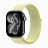 Apple Watch Series 11 42mm, Jet Black Aluminum Case with Sport Loop - Neon Yellow