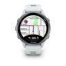 Умные часы Garmin Forerunner 970 Titanium, Whitestone Case, Whitestone/Translucent Amp Yellow Band