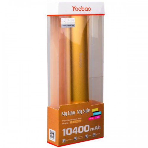 Универсальный внешний аккумулятор Yoobao Magic Wand YB-6014Pro Power Bank 10400 mAh, золотой