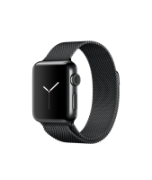 Apple Watch Series 2 корпус 38 мм из нержавеющей стали «чёрный космос», миланский сетчатый браслет