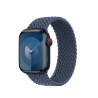 Монобраслет для Apple Watch 41mm Braided Solo Loop - Синий шторм (Storm Blue)
