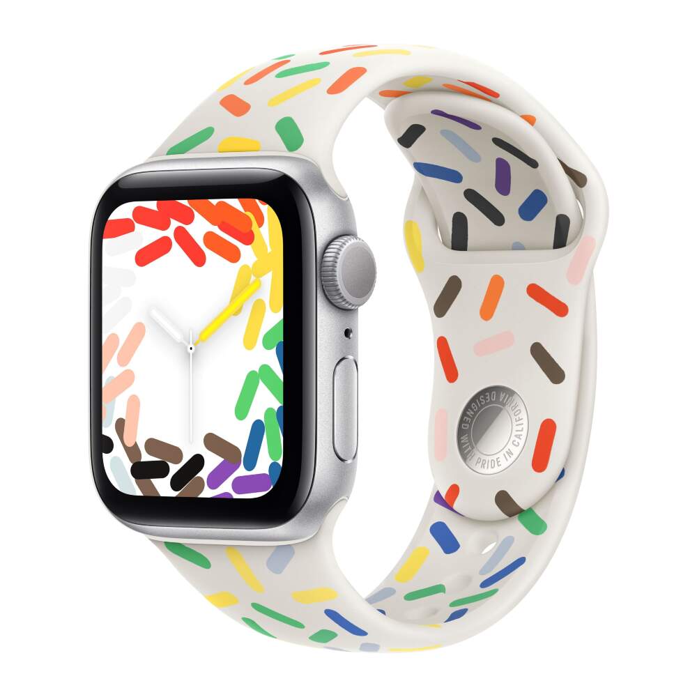 Apple Watch SE 2023 Aluminum Silver 44mm Pride Edition band