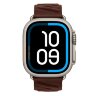 Apple Watch Hermès Ultra 4 49mm Natural Titanium, ремешок En Mer бордовый (Bordeaux)