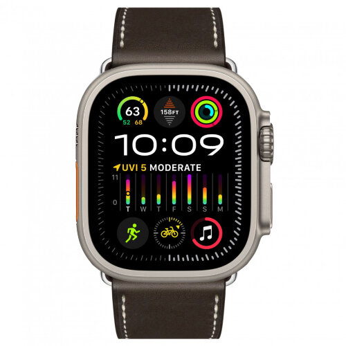 Apple Watch Ultra 3 49mm Titanium Case with Hermes Single Tour Deployment Ebene