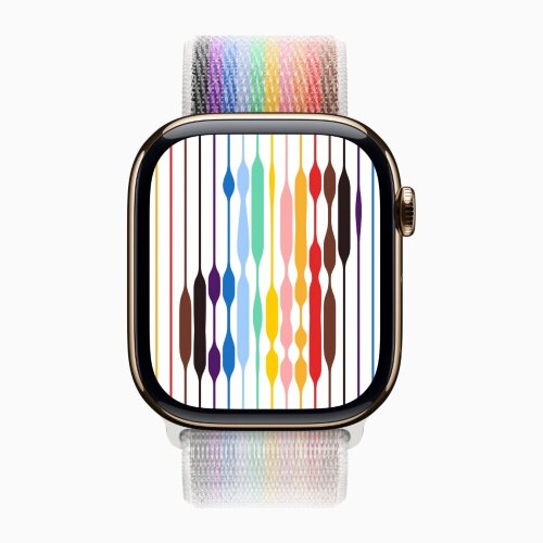 Apple Watch Series 10 42mm, Gold Titanium Case with Sport Loop - Pride Edition