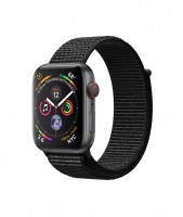 Apple Watch series 5, 44 мм Cellular + GPS, алюминий "серый космос", черный браслет из нейлона