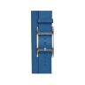 Кожаный двойной ремешок с пряжкой Hermes для Apple Watch 42mm Hapi Double Tour - Голубой (Bleu de France)