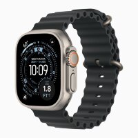 Apple Watch Ultra 3 49mm Titanium Case with Black Ocean Band