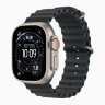 Apple Watch Ultra 3 49mm Titanium Case with Black Ocean Band