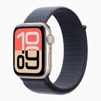 Apple Watch SE 3 40mm, Starlight Aluminum Case with Sport Loop - Anchor Blue
