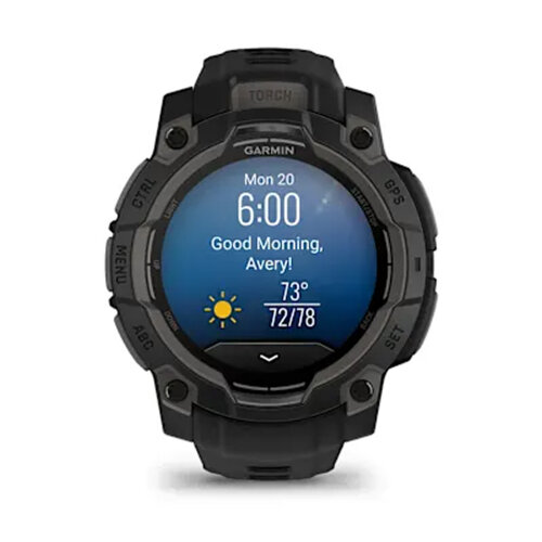 Умные часы Garmin Instinct 3 45mm, AMOLED, Black, Black Band