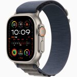 Apple Watch Ultra 2 49mm Titanium Case with Blue Alpine Loop (Medium)