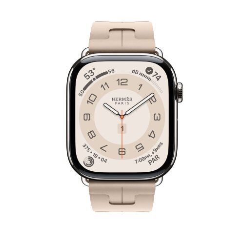 Ремешок Hermes для Apple Watch 46mm Kilim Single Tour - Песочный (Grege)