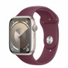 Apple Watch Series 9 45mm, Starlight Aluminum Case with Sport Band - Mulberry