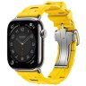 Apple Watch Hermes Series 12 46mm, спортивный ремешок Kilim желтый