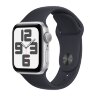 Apple Watch SE (2023) 44mm, Silver Aluminum Case with Sport Band - Midnight (Черный)