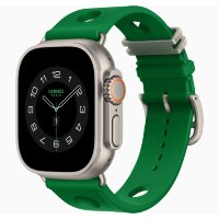 Apple Watch Hermes Ultra 4 49mm, спортивный  ремешок Scub’H Diving ярко-зеленый