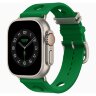 Apple Watch Hermès Ultra 4 49mm Natural Titanium, ремешок Scub’H Diving ярко-зеленый (Vert Vertigo)