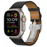Apple Watch Ultra 3 49mm Titanium Case with  Hermes Single Tour Deployment Noir