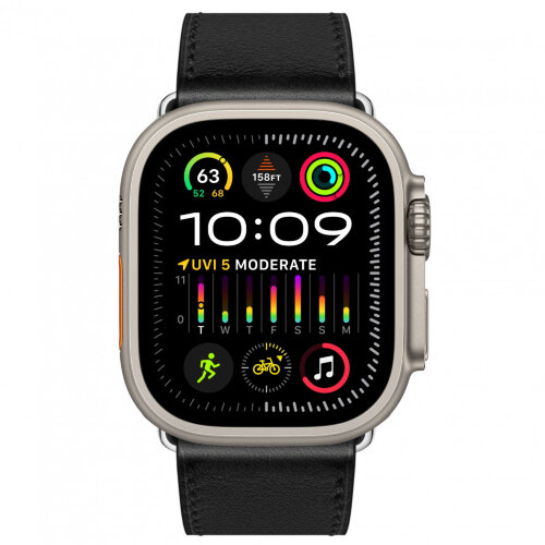 Apple Watch Ultra 3 49mm Titanium Case with  Hermes Single Tour Deployment Noir