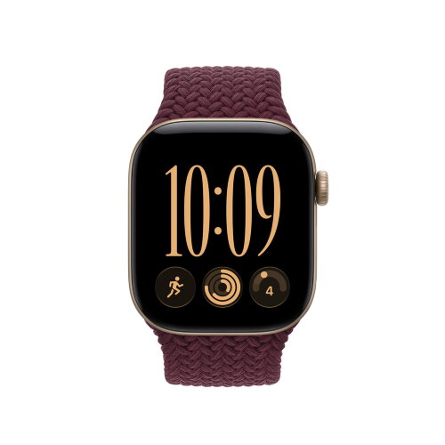 Монобраслет для Apple Watch 46mm Braided Solo Loop - Бордовый (Burgundy)