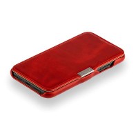 Чехол-книжка кожаная i-Carer для iPhone X Vintage Series - Красный