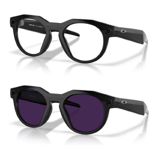 Oakley Meta HSTN Transitions (фотохромные линзы прозрачный / синий, черная оправа)