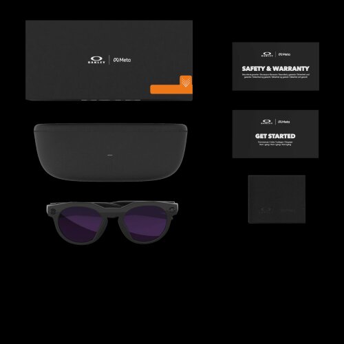 Oakley Meta HSTN Transitions (фотохромные линзы прозрачный / синий, черная оправа)