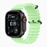 Apple Watch Ultra 3 49mm Black Titanium Case with Neon Green Ocean Band