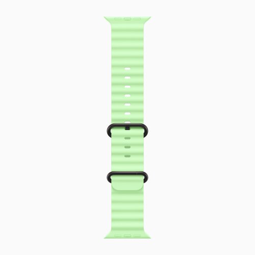 Apple Watch Ultra 3 49mm Black Titanium Case with Neon Green Ocean Band