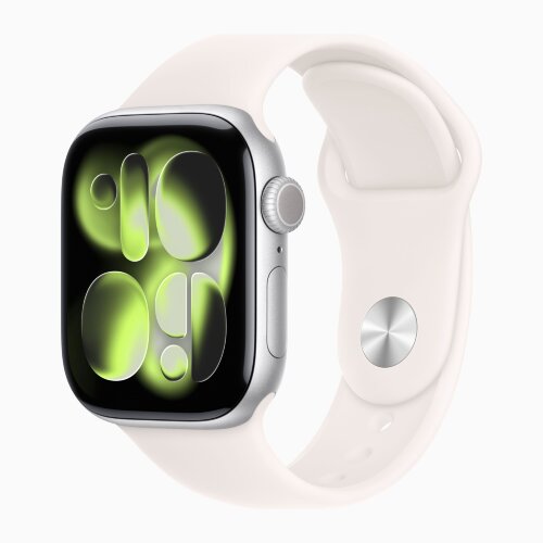 Apple Watch Series 11 46mm, Silver Aluminum Case with Sport Band - Light Blush